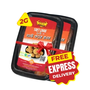 Gher_ Soft Crab Balls. Free Express delivery on 2G Pack . Ready to Fry