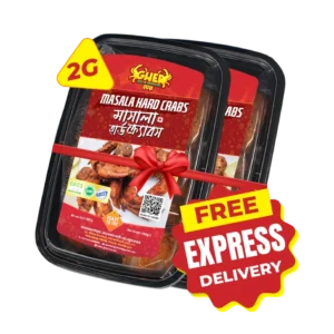 Gher Masala Hard Crabs .Free Express delivery on 2G pack _ Ready to Fry