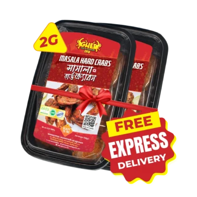 Gher Masala Hard Crabs .Free Express delivery on 2G pack _ Ready to Fry