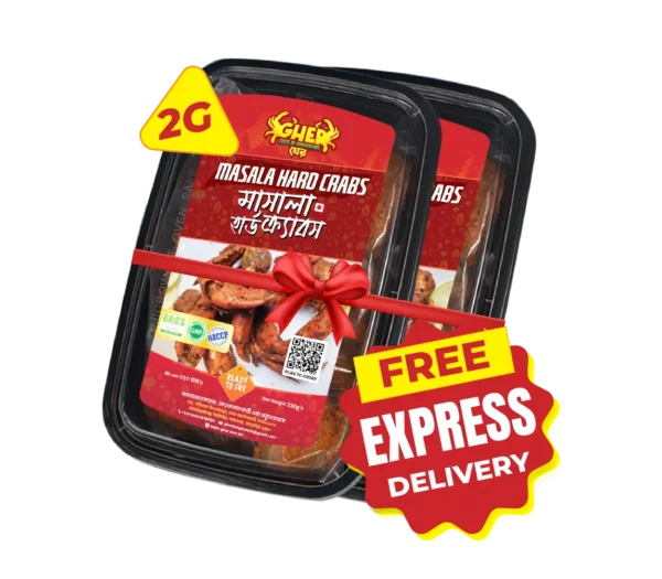 Gher Masala Hard Crabs .Free Express delivery on 2G pack _ Ready to Fry