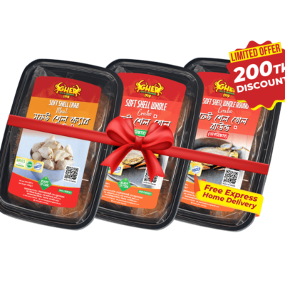 Soft-Shell Crab Meat +Soft-Shell Whole Clean + Soft-Shell Whole Round (Unclean) = Combo Pack
