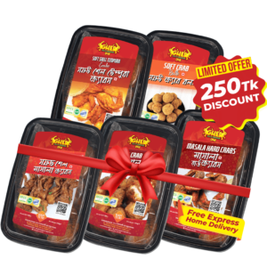 Soft-Shell Tempura Crabs +Soft Crab Balls + Soft-Shell Masala Crabs + Masala Crab Balls + Masala Hard Crabs = 5box combo pack