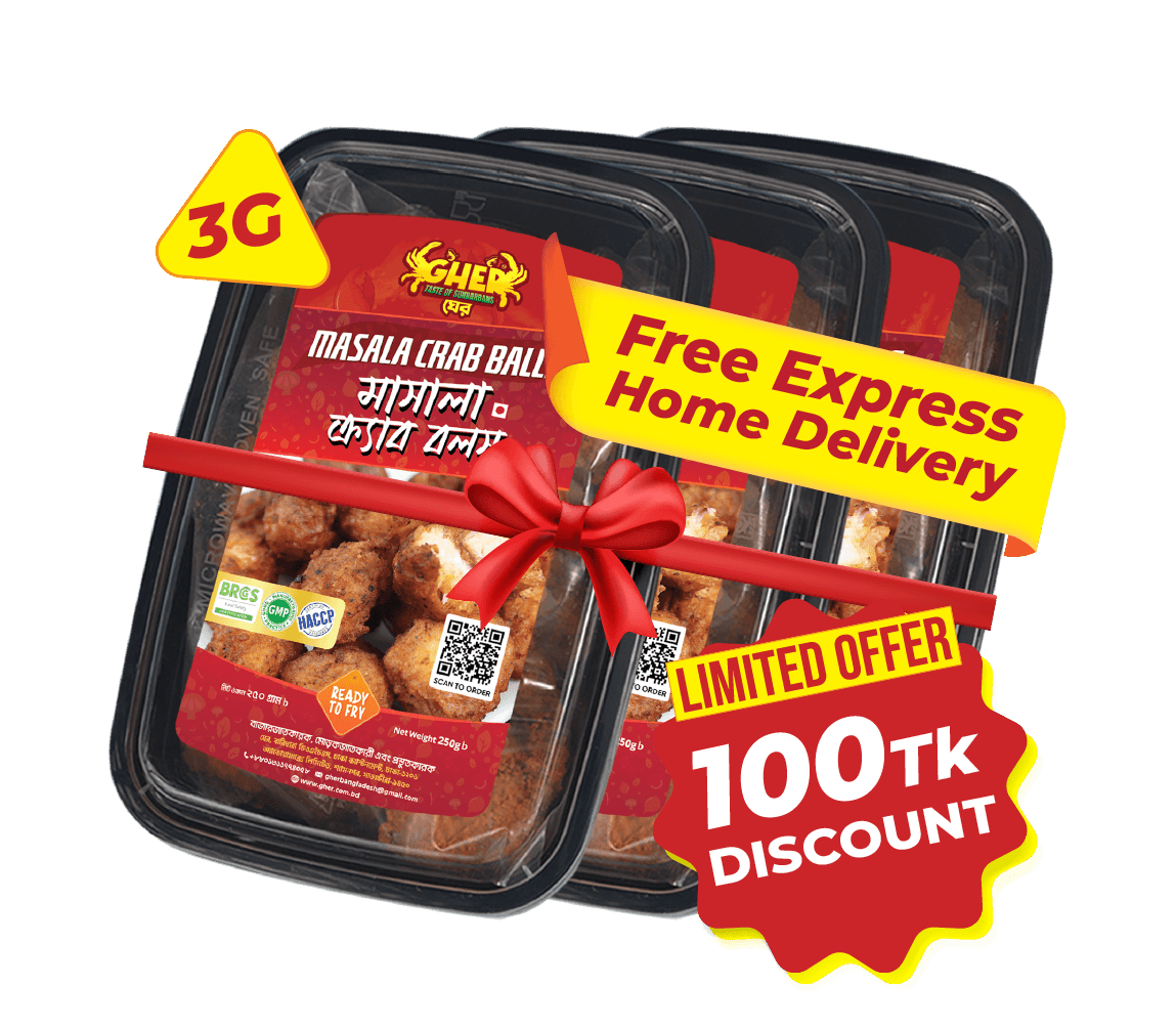 Masala Crabs Balls 3G_4x Gher's 3G Masala Crab Balls