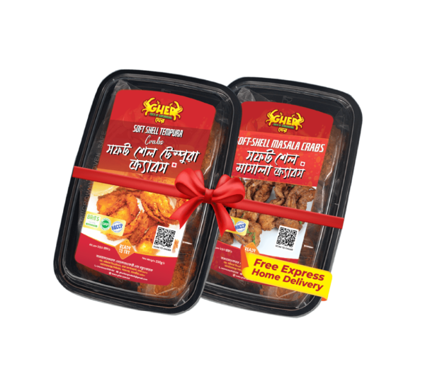 Soft-Shell Tempura Crabs + Soft-Shell Masala Crabs = 2box combo pack
