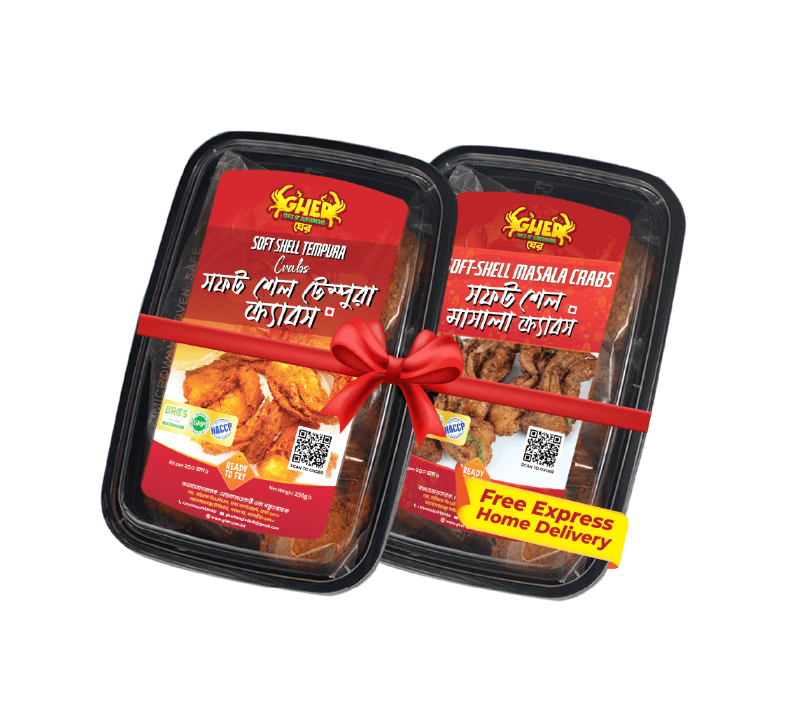 Mini Duo Fry Soft-Shell Tempura Crabs + Soft-Shell Masala Crabs = 2box combo pack
