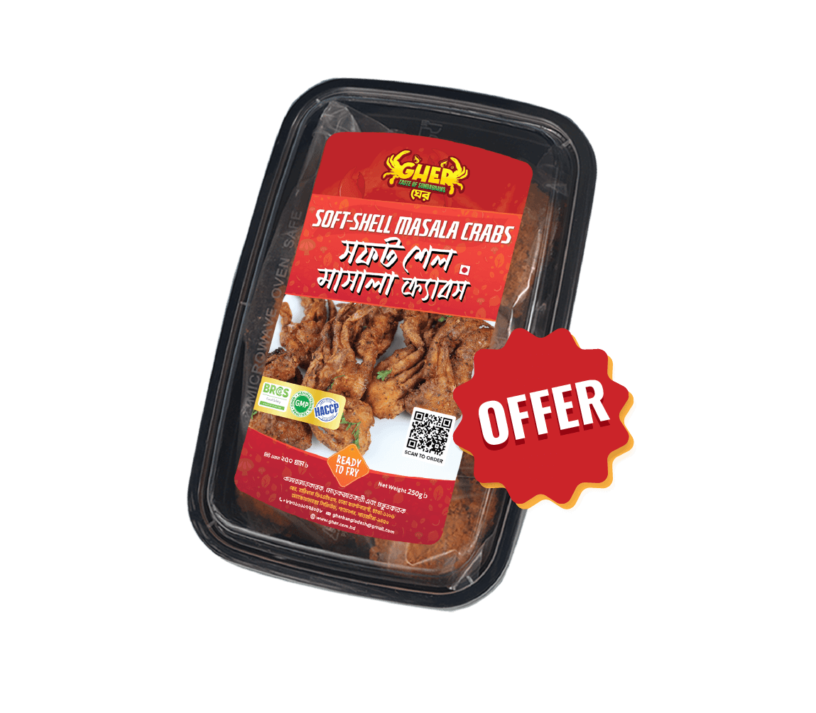 Gher's Soft Shell Masala Crabs offer