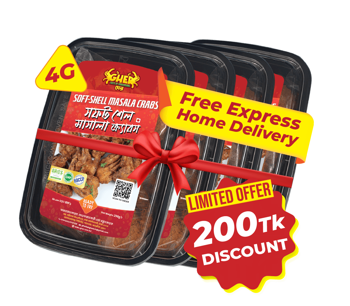 Soft Shell Masala Crabs 4G_4x Gher's 4G_Soft Shell Masala Crabs