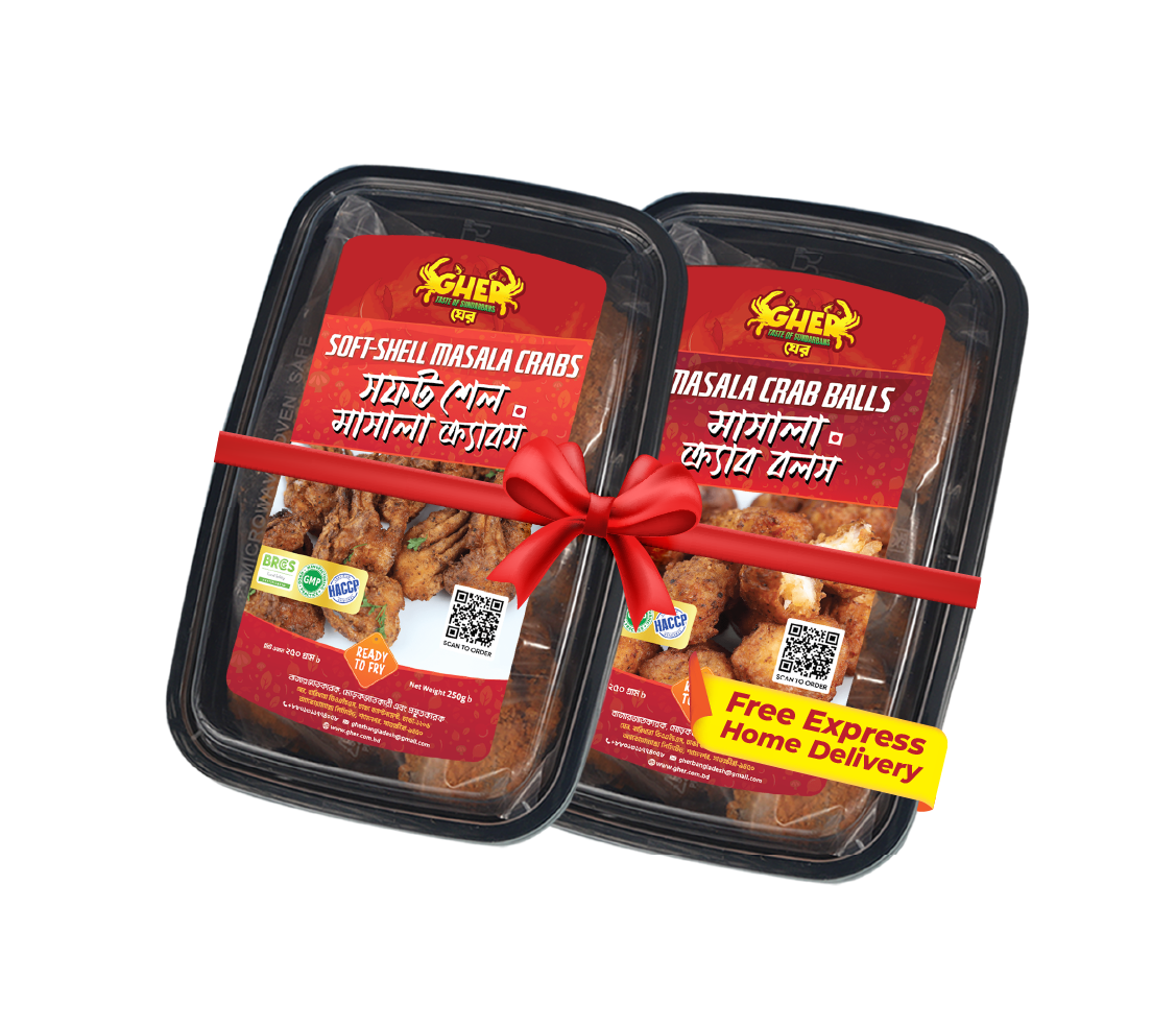 Soft-Shell Masala Crabs+ Masala Crab Balls_2box Combo Pack