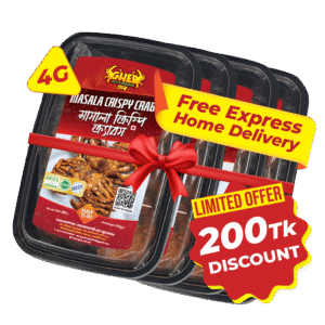 Gher masala crispy crabs 4 pack bundle sundarban mud crab free delivery discount offer