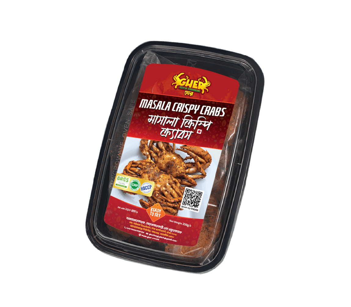 Masala Crispy Crabs 250gm Gher masala crispy crabs 250gm sundarban mud crab ready to fry