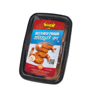 Gher Butterfly Prawn 250g made with premium Black Tiger shrimp, 4 box combo offer with ৳200 discount and free express home delivery in Bangladesh.