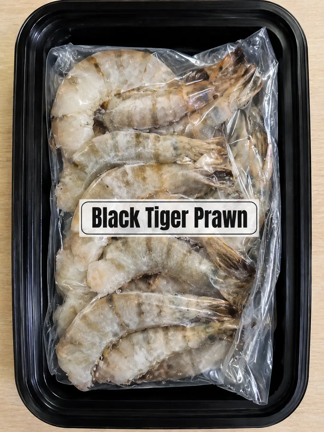 Gher Black Tiger Prawn inside box ready to cook